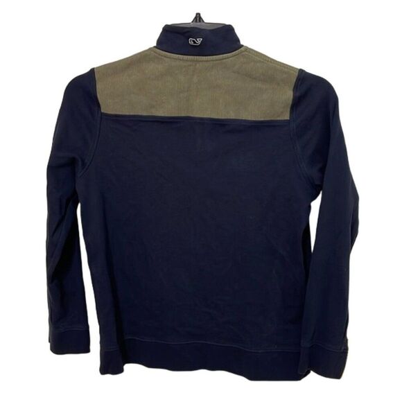 Vineyard Vines Blue Pullover 1/4 Zip Sweatshirt Top Boys Size Large 16 Preppy - Picture 5 of 9